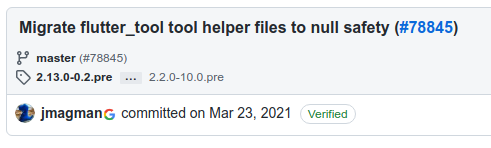 The bold tag on the left is the latest release with this commit, the tag on the right is the earliest tag with this commit, which we want
