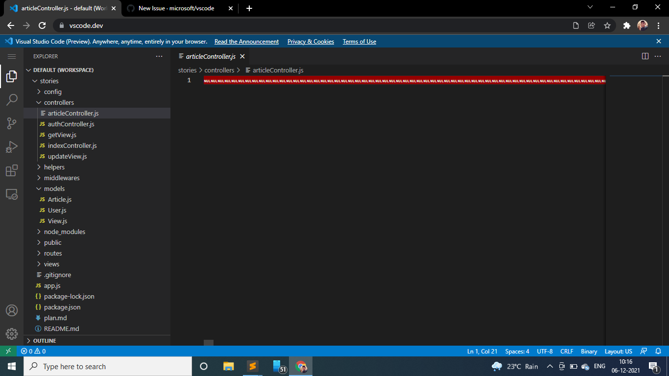VScode web changed my file into 0's. · Issue #138482 · microsoft/vscode ...