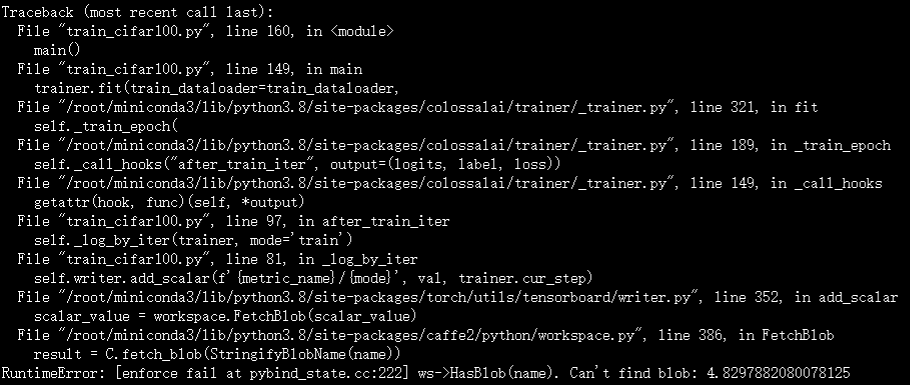 [BUG]: Tensorboard add_scalar error · Issue #1060 · hpcaitech ...