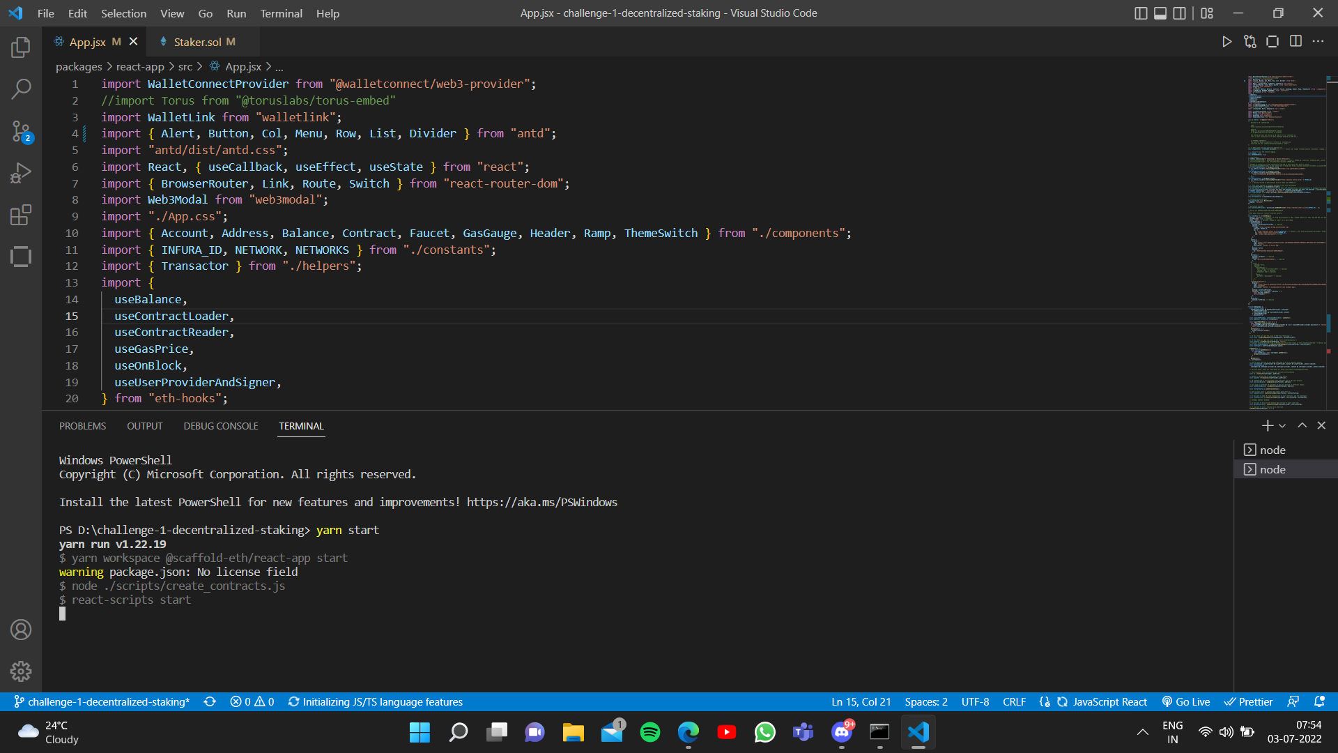 yarn commands not working · Issue 815 · scaffoldeth/scaffoldeth · GitHub