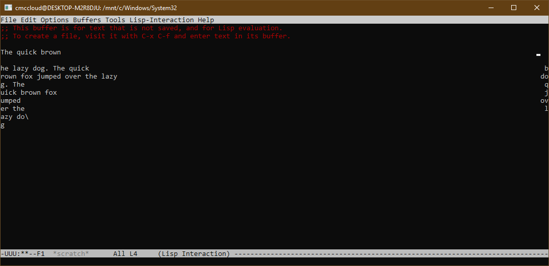 Emacs aborts after windows update 1809 · Issue #3587 · microsoft/WSL ...