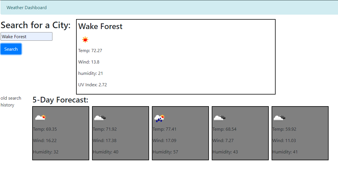 GitHub - AnthonyPlanisek/weather-dashboard