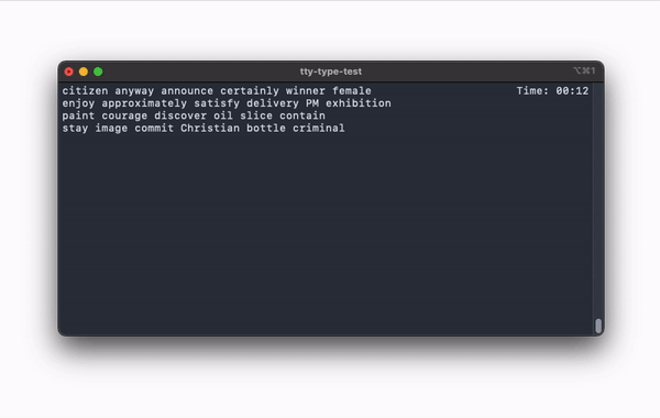 GitHub - aadhavanpl/tty-typing-c: Terminal based typing test (inspired ...