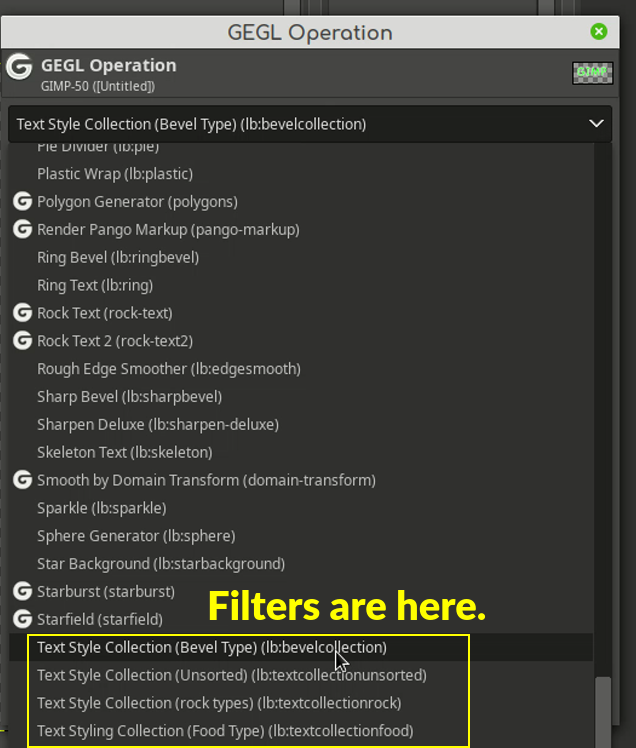 GitHub LinuxBeaver/GimpTextStyleCollectionPlugin This plugin