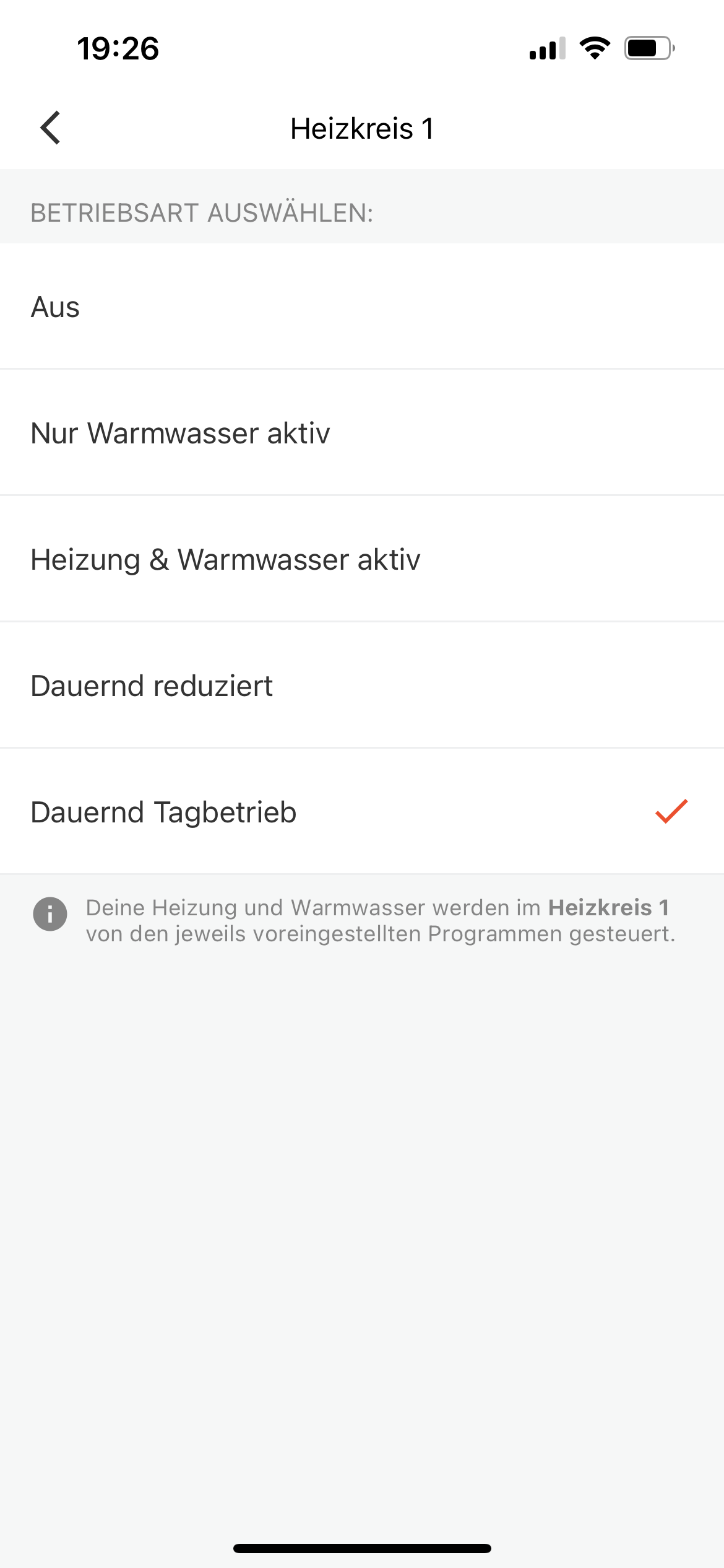 Unable to switch heating off completely / control hot water separately