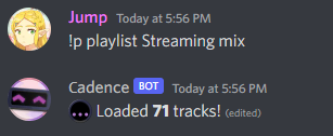 Proper usage of the !play playlist command