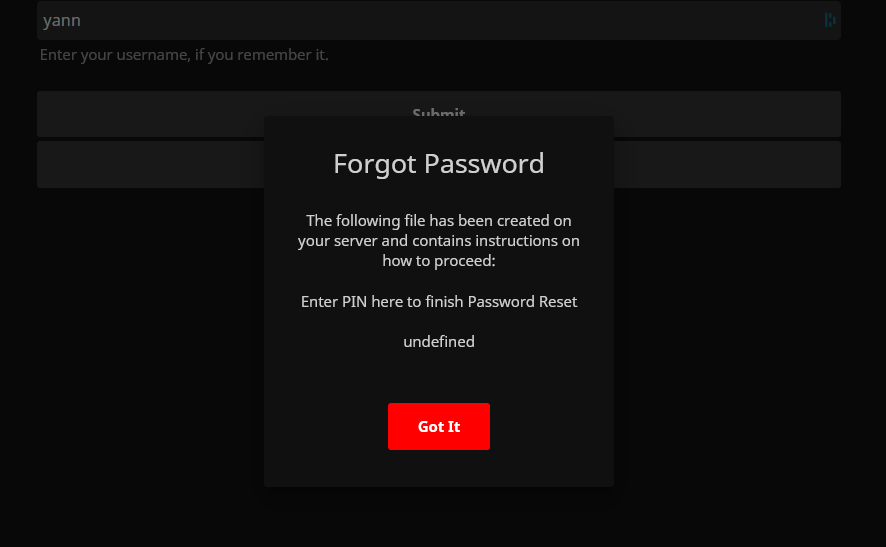 [Issue] Server seems to have password, can't reset it