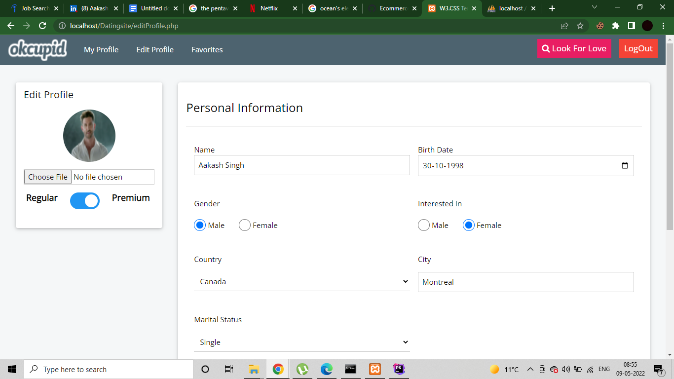 GitHub - harmanISI/Dating-Website-using-PHP-main: Online dating (or ...
