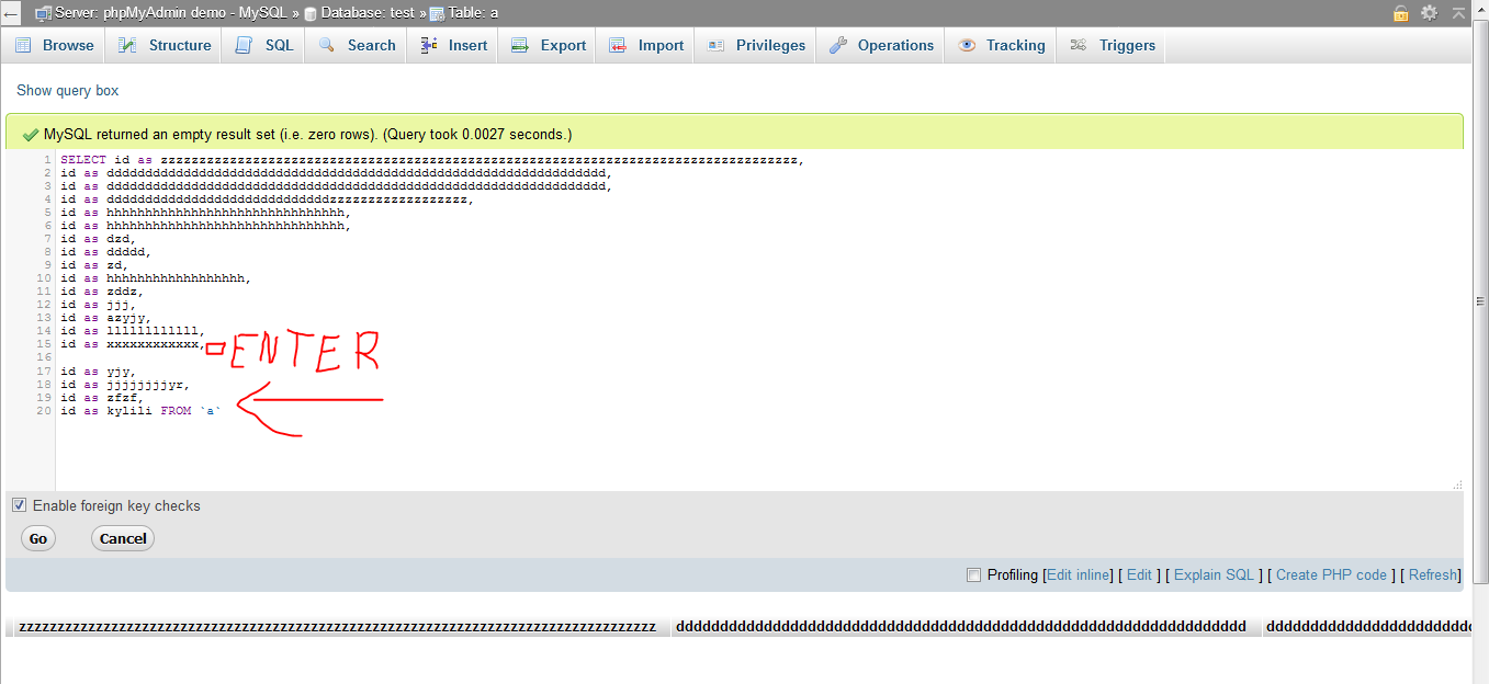 sql code truncated in Edit inline mode · Issue #13921 · phpmyadmin ...