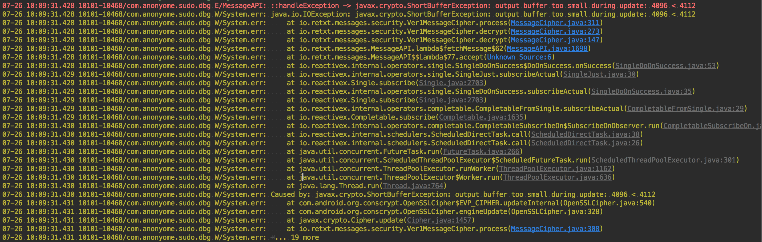 OpenSSLCipher.engineGetOutputSize returns incorrect value · Issue #267 ·  google/conscrypt