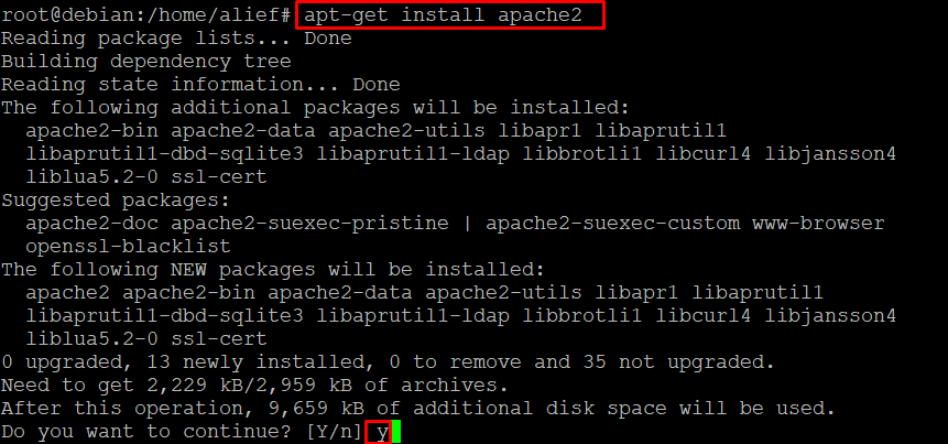 Systemctl apache2