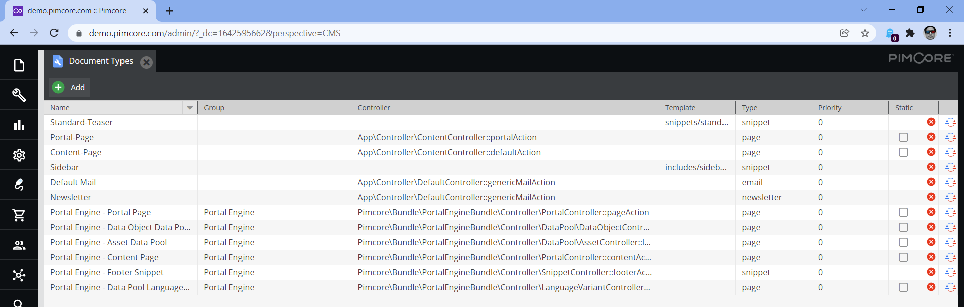 [Bug]: Document Types list breaks when showing creation or modification ...