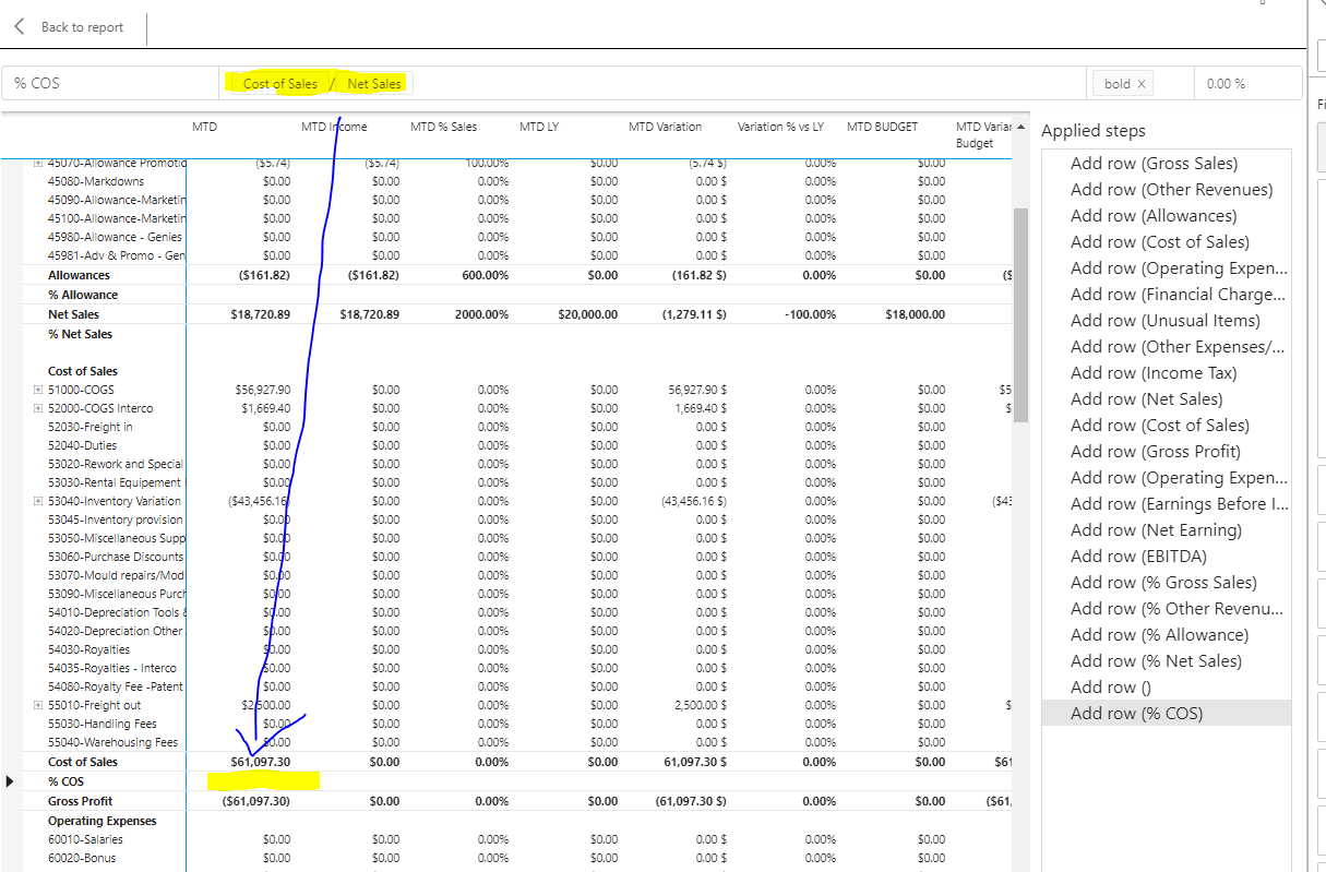 Can't divide or multiply a Subtotal created with Profit Base Add row ...