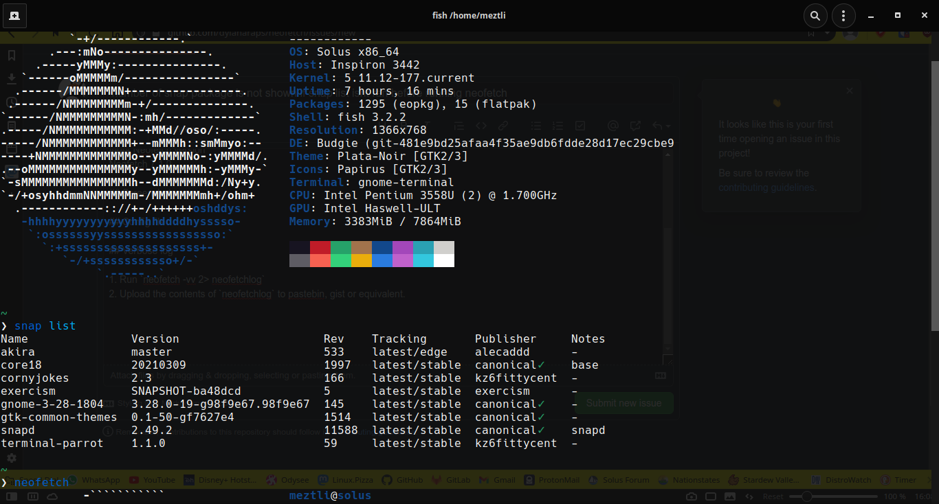 number of snap package is not shown if snap list isnt ran before