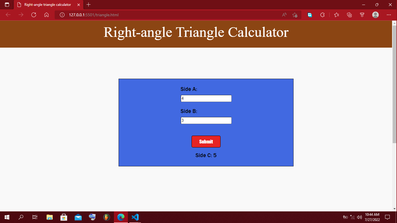 GitHub Emelogu/RightangleTriangleCalculator A web application I