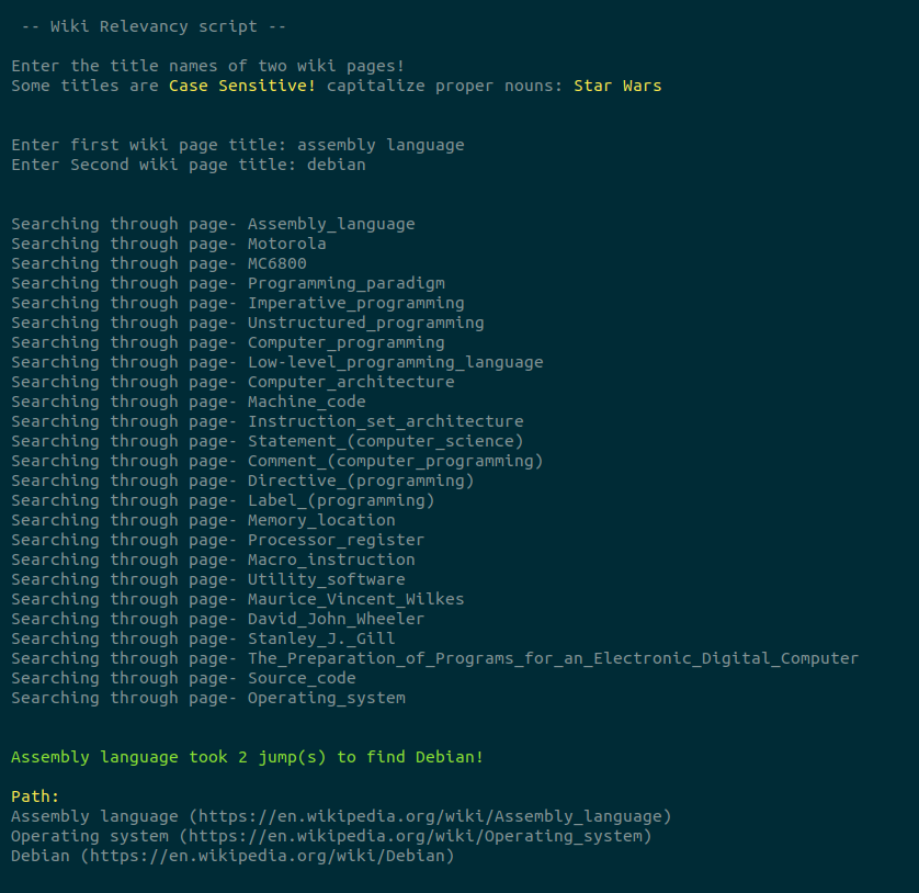 GitHub - Vladvitalaru/Wiki-Relevancy-Web-Scraper: Script which uses a ...