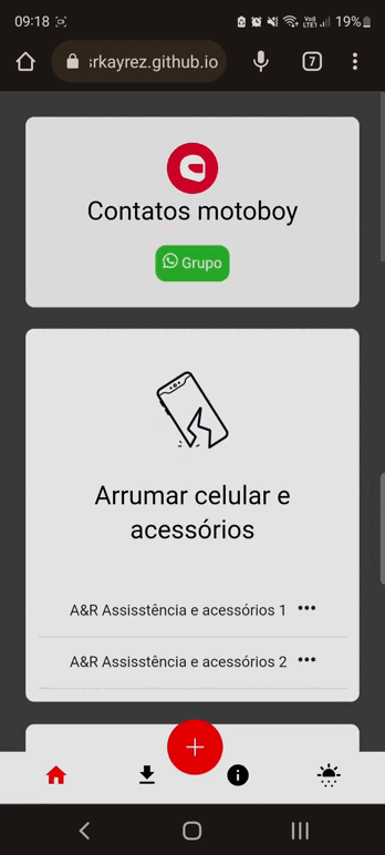 Github Srkayrez Contatos Entregadores