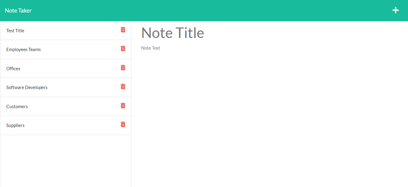 GitHub - Clary-Ashton/Note-Taker: A note taking App where the User can ...