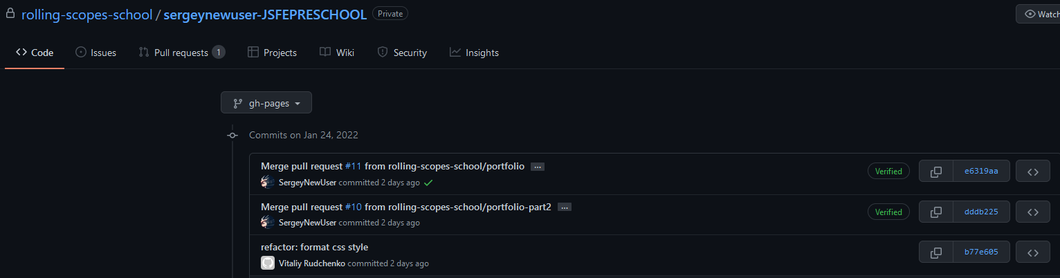 Cross-Check 'Portfolio-part 2' - 'SergeyNewUser' · Issue #446 · rolling ...