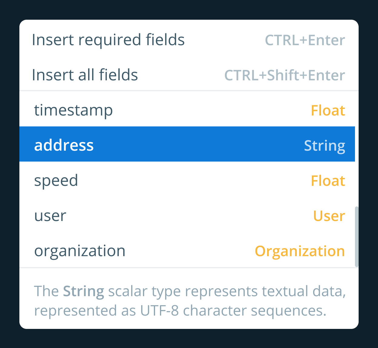 autocomplete