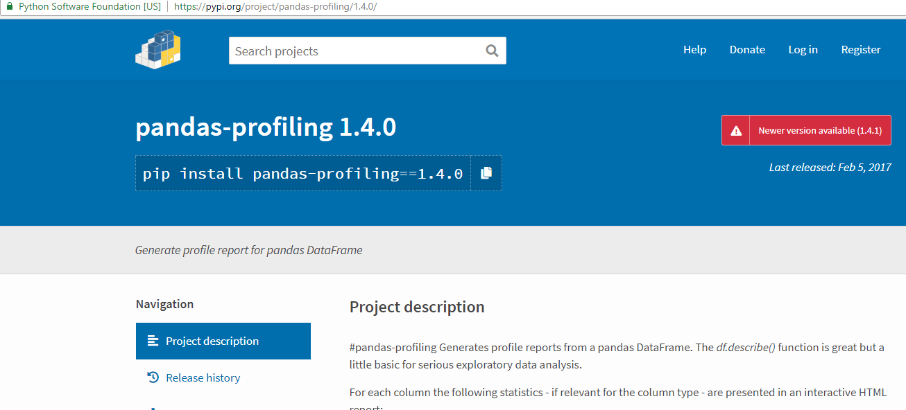 github ydataai Images High Quality Grahic Project description UNKNOWN in latest version on pypi · Issue #133 ...
