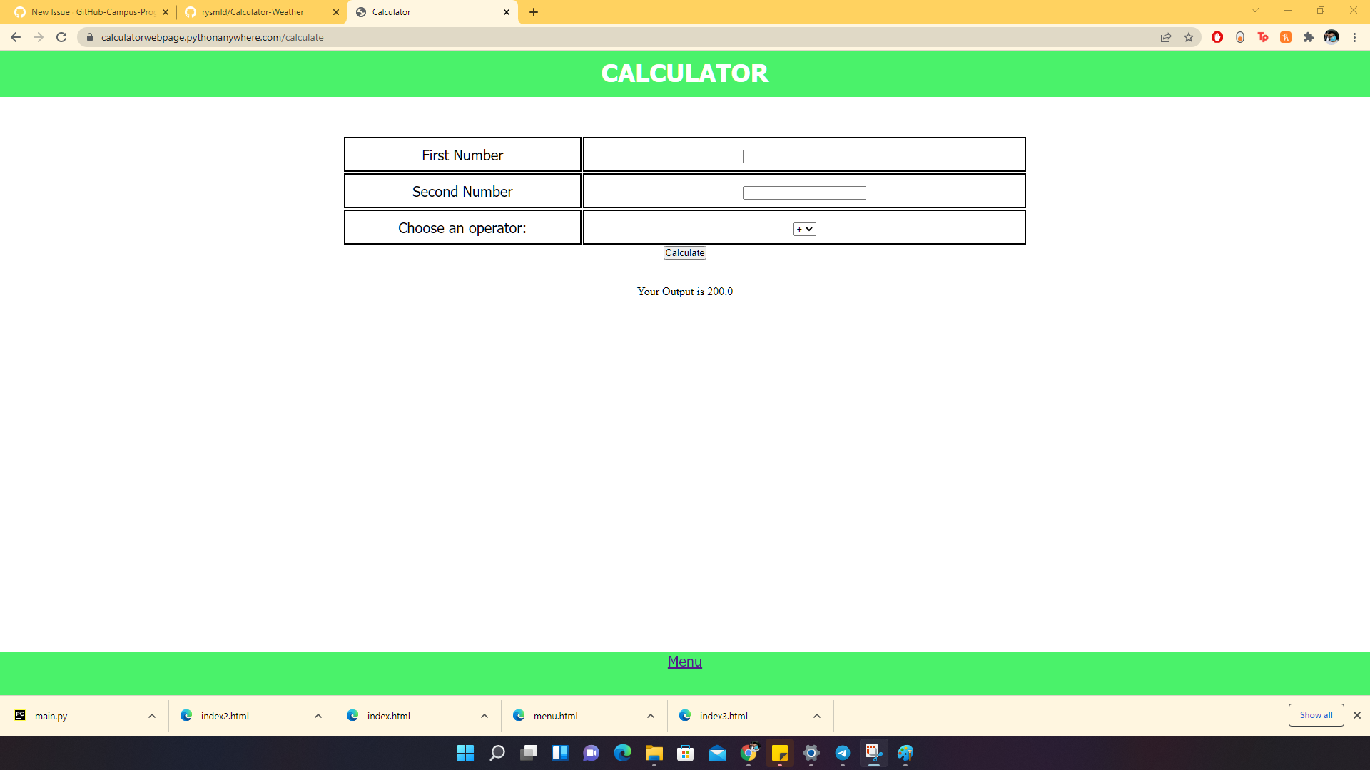 Calculator-Weather · Issue #118 · GitHub-Campus-Program-India/CIS · GitHub