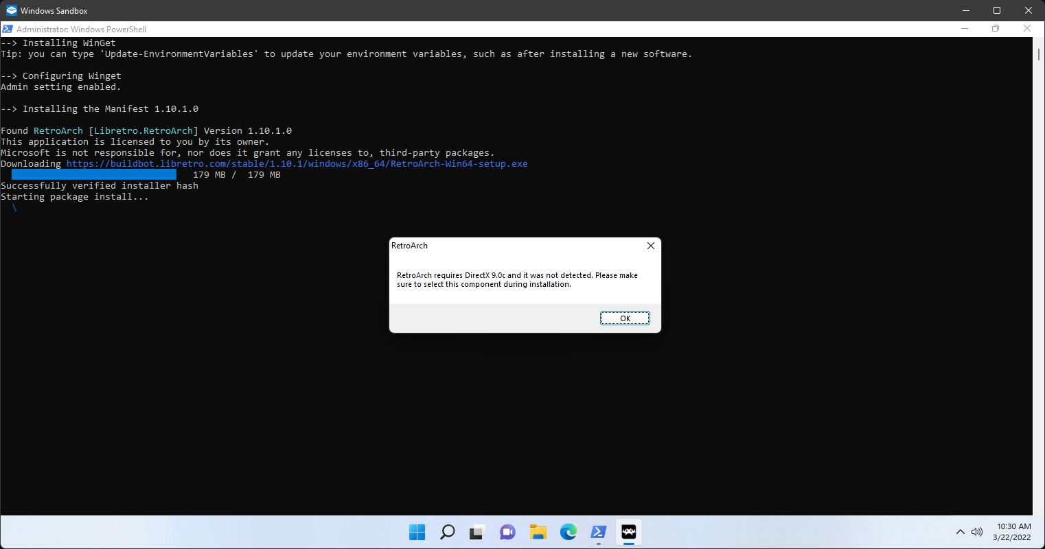 Windows installer in silent mode isn't silent if DirectX 9.0c isn't installed · Issue 13778