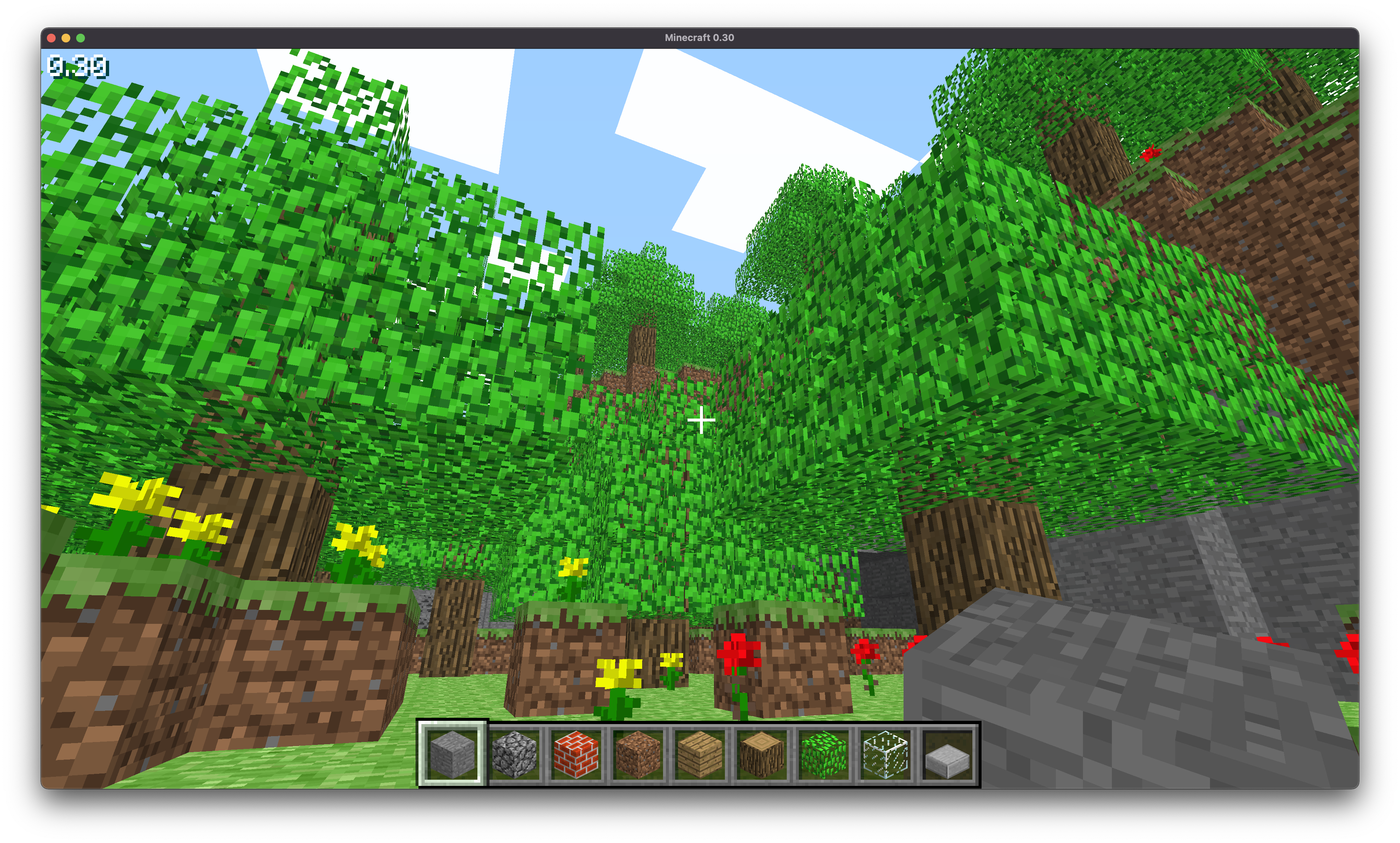 Screenshot of minecraft classic