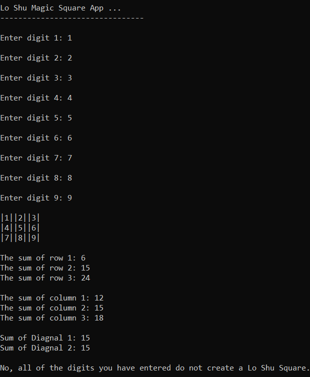 GitHub - StailloG/LoShuSquare: Determines if user input on a 3 x 3 grid ...