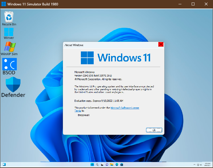 ScreenShots - opuadm/windows11simulatorscratch GitHub Wiki