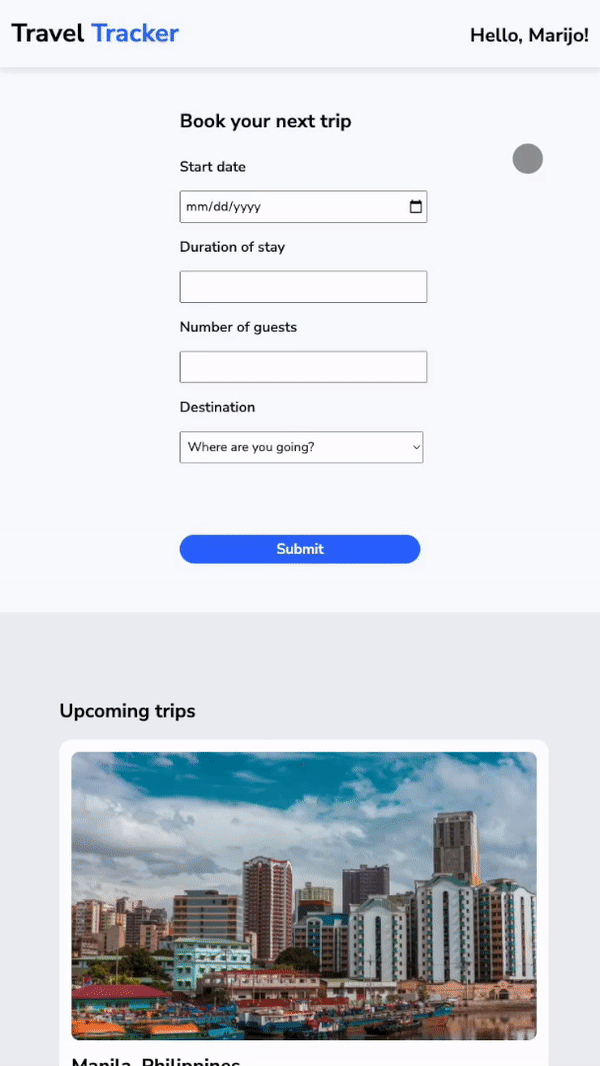 GitHub - kmewrd/travel-tracker: Final solo project built during Mod 2 ...