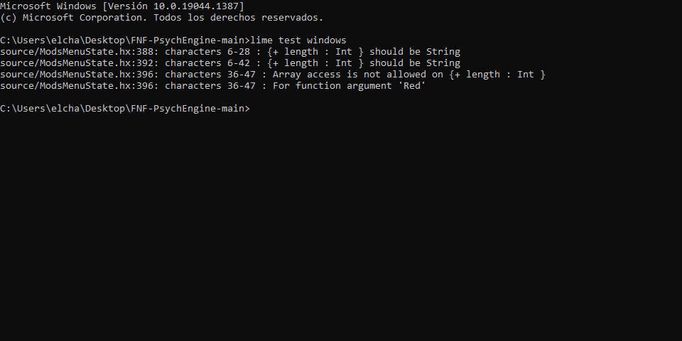 Error compiling · Issue #1524 · ShadowMario/FNF-PsychEngine · GitHub