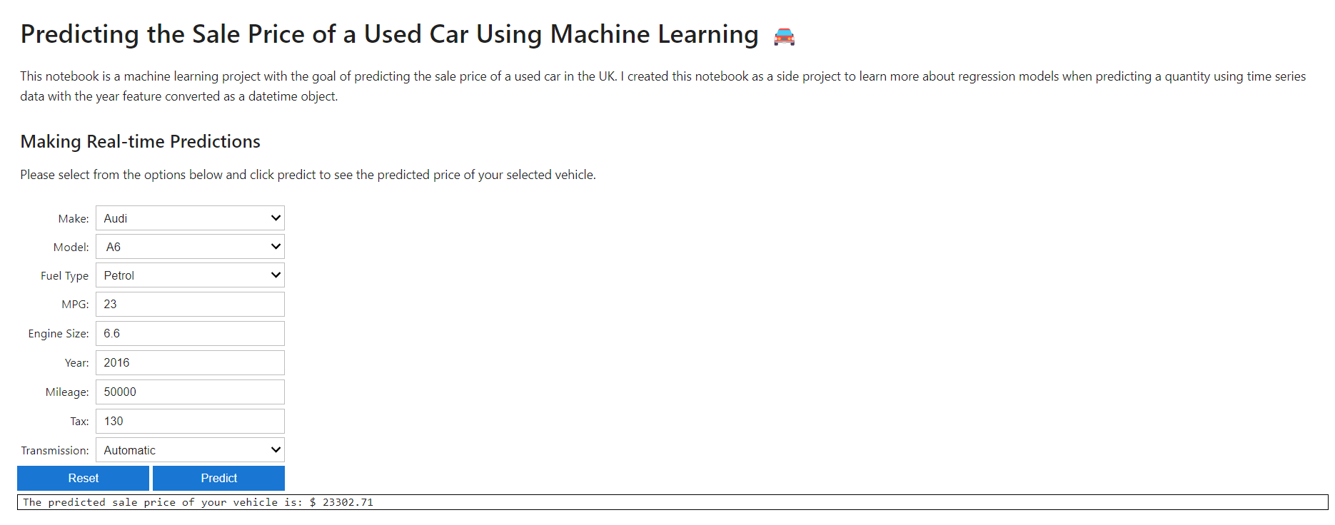 GitHub TRolle387/Used_Car_Sales This notebook is a machine learning