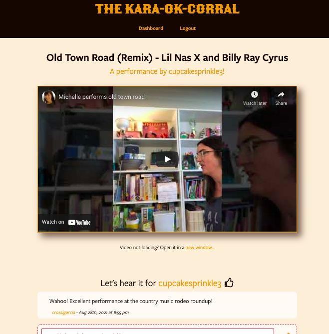 The Kara-OK-Corral Public Performance