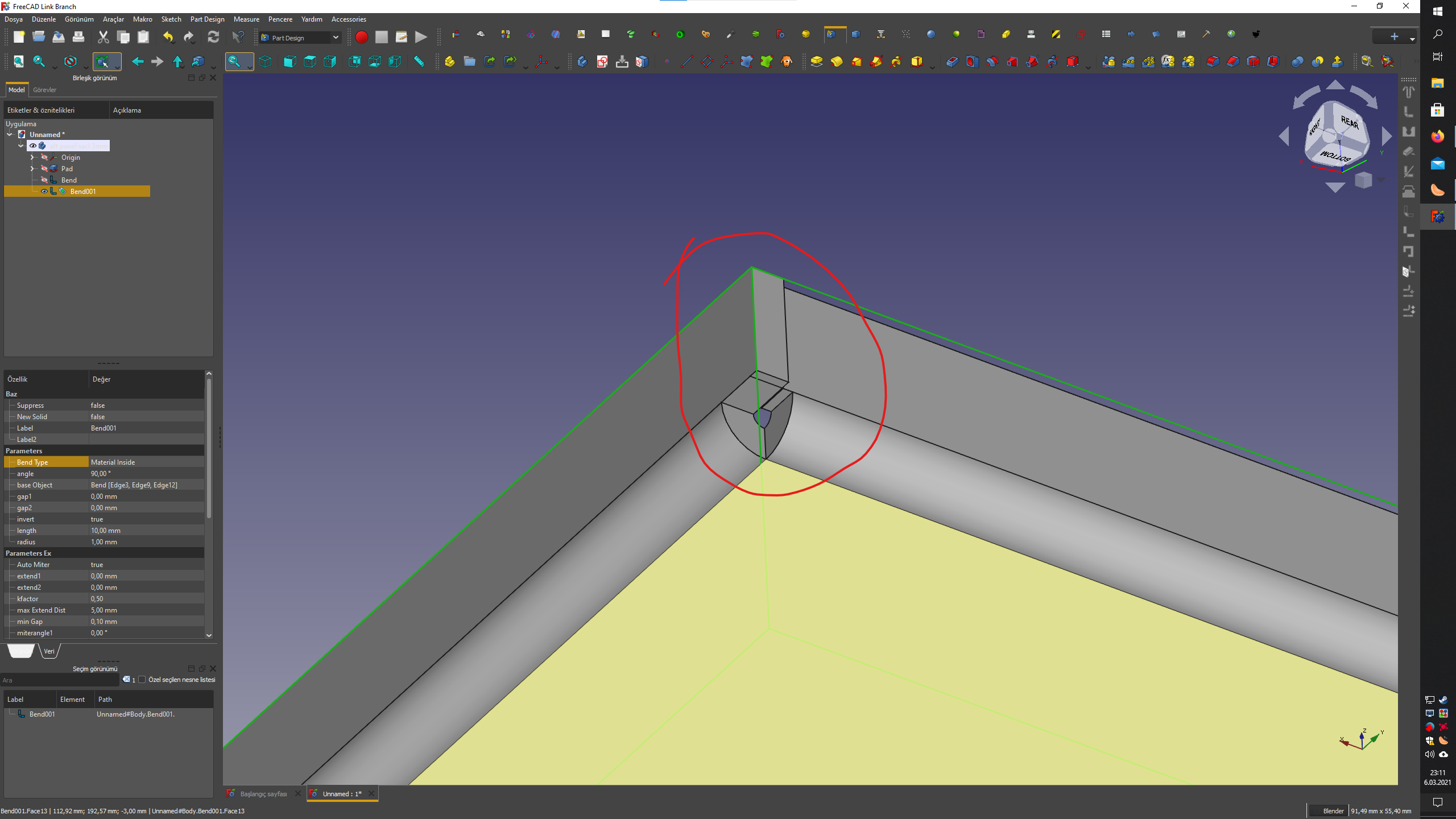 Uncorrect bend · Issue #185 · shaise/FreeCAD_SheetMetal · GitHub