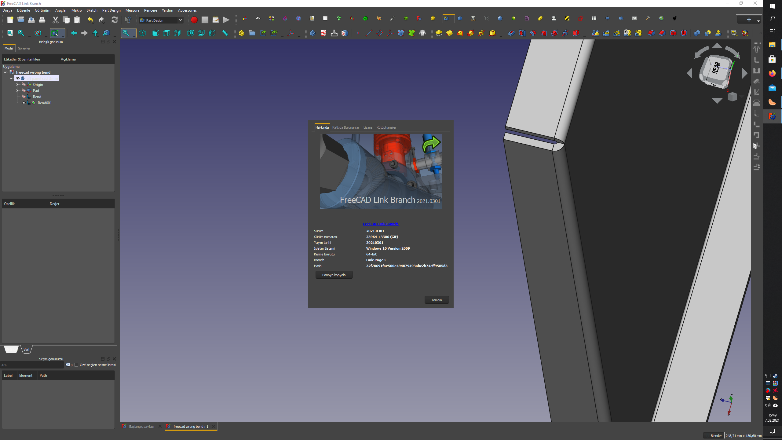 Uncorrect bend · Issue #185 · shaise/FreeCAD_SheetMetal · GitHub