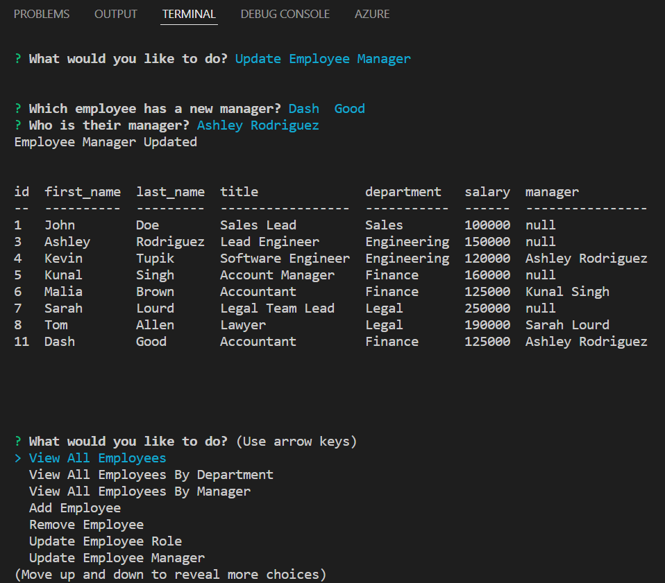 GitHub - orcunSarmis/Employee-Tracker · GitHub