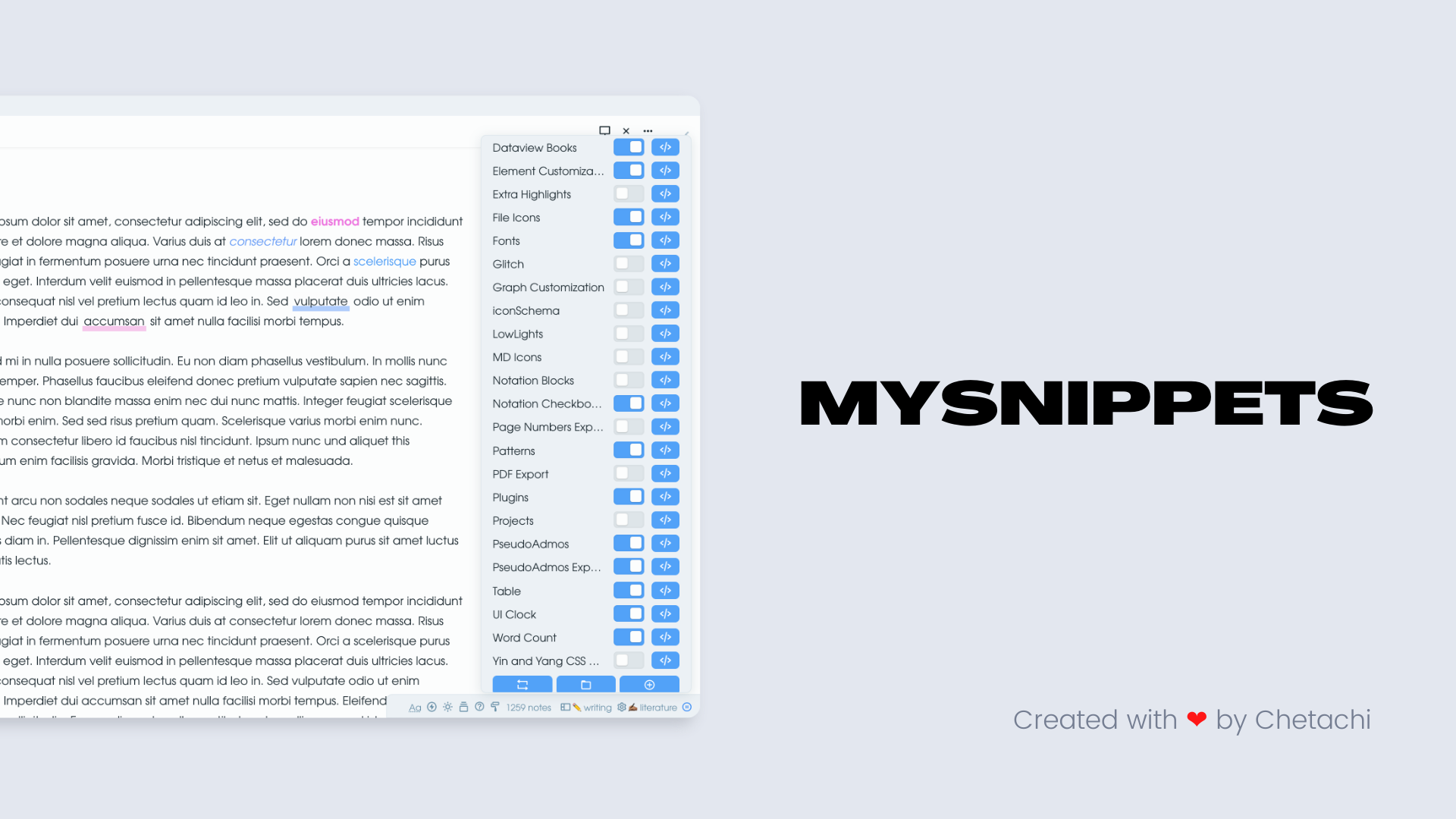 mysnippets-header