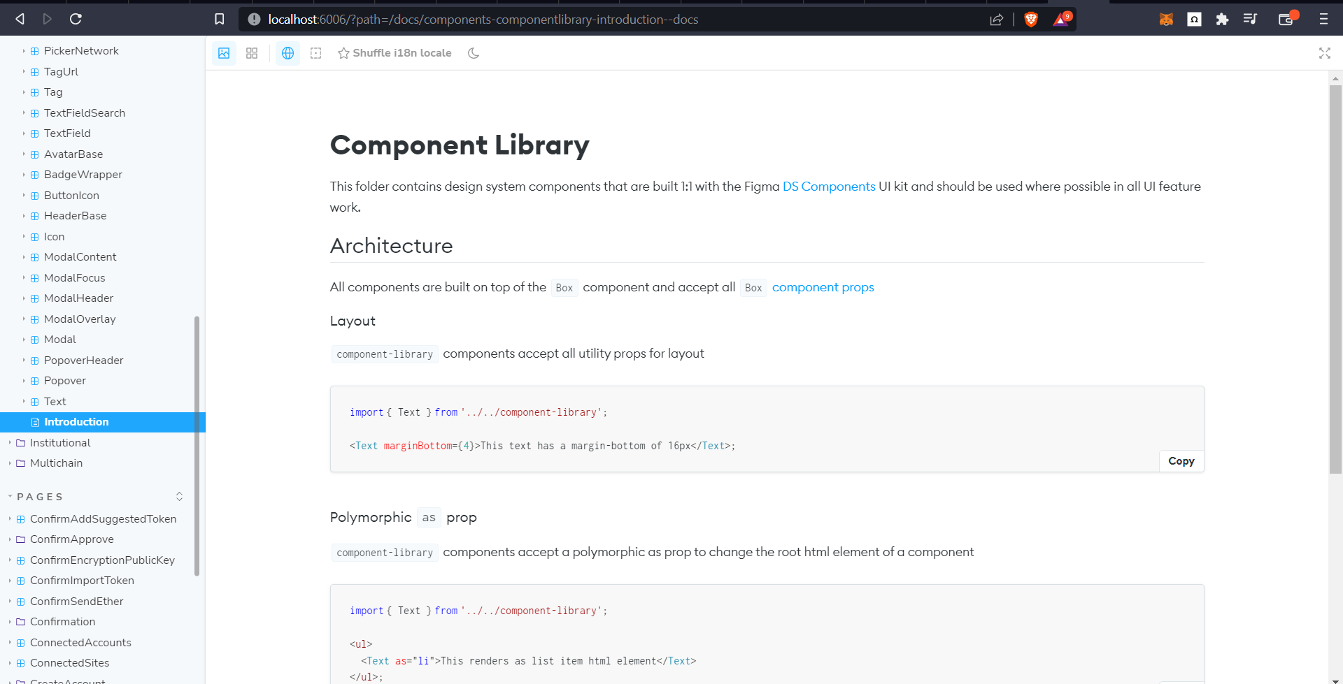 Fix componentlibrary storybook introduction MDX render · Issue 19329