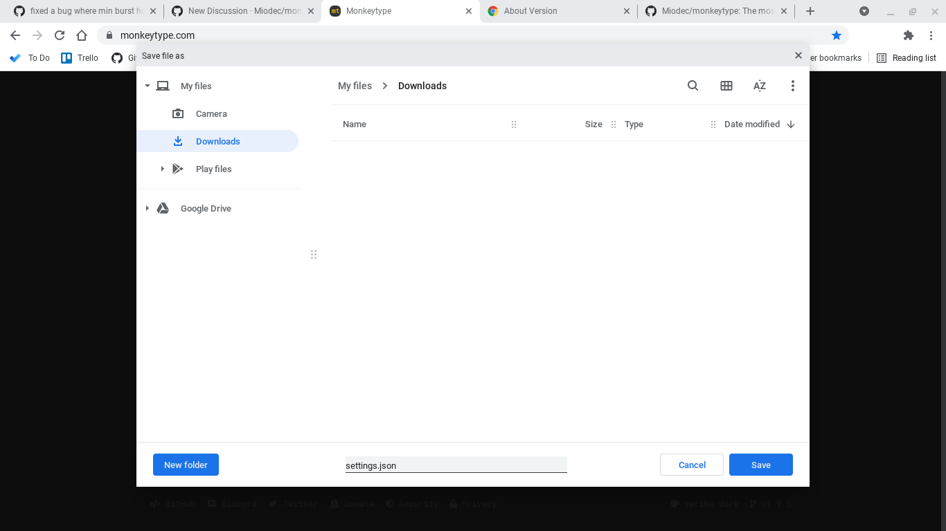 Export Settings As JSON File Issue 1617 Monkeytypegame monkeytype 