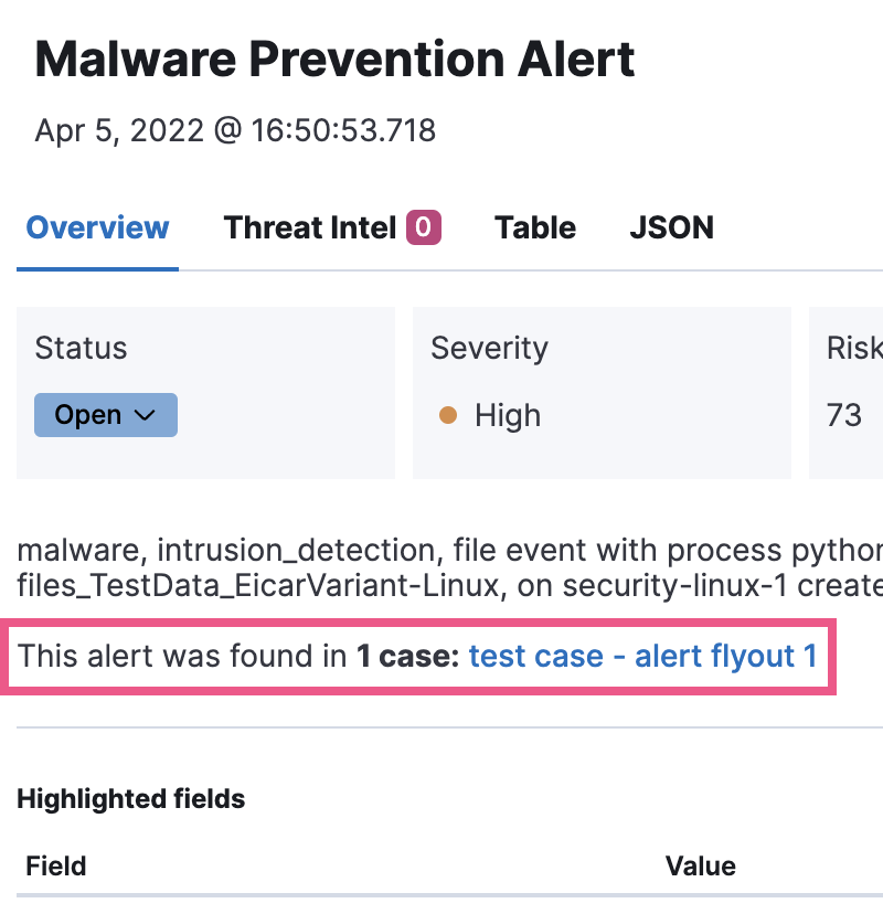 [DOCS] Alert details show linked cases · Issue #1814 · elastic/security ...