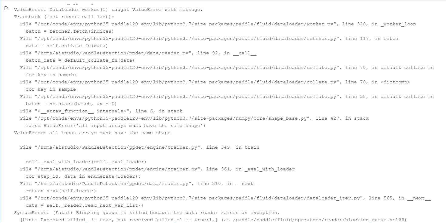 ppyolov2第一次评估出错 · Issue #3954 · PaddlePaddle/PaddleDetection · GitHub