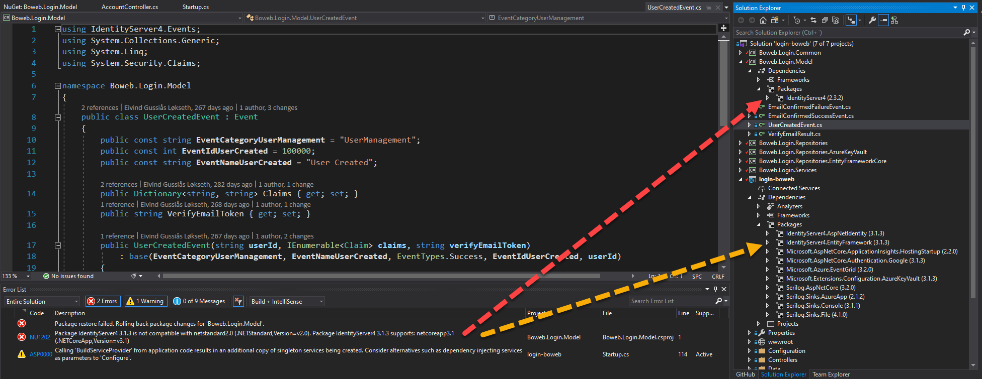 Create NuGet package for Events · Issue 4359 · IdentityServer