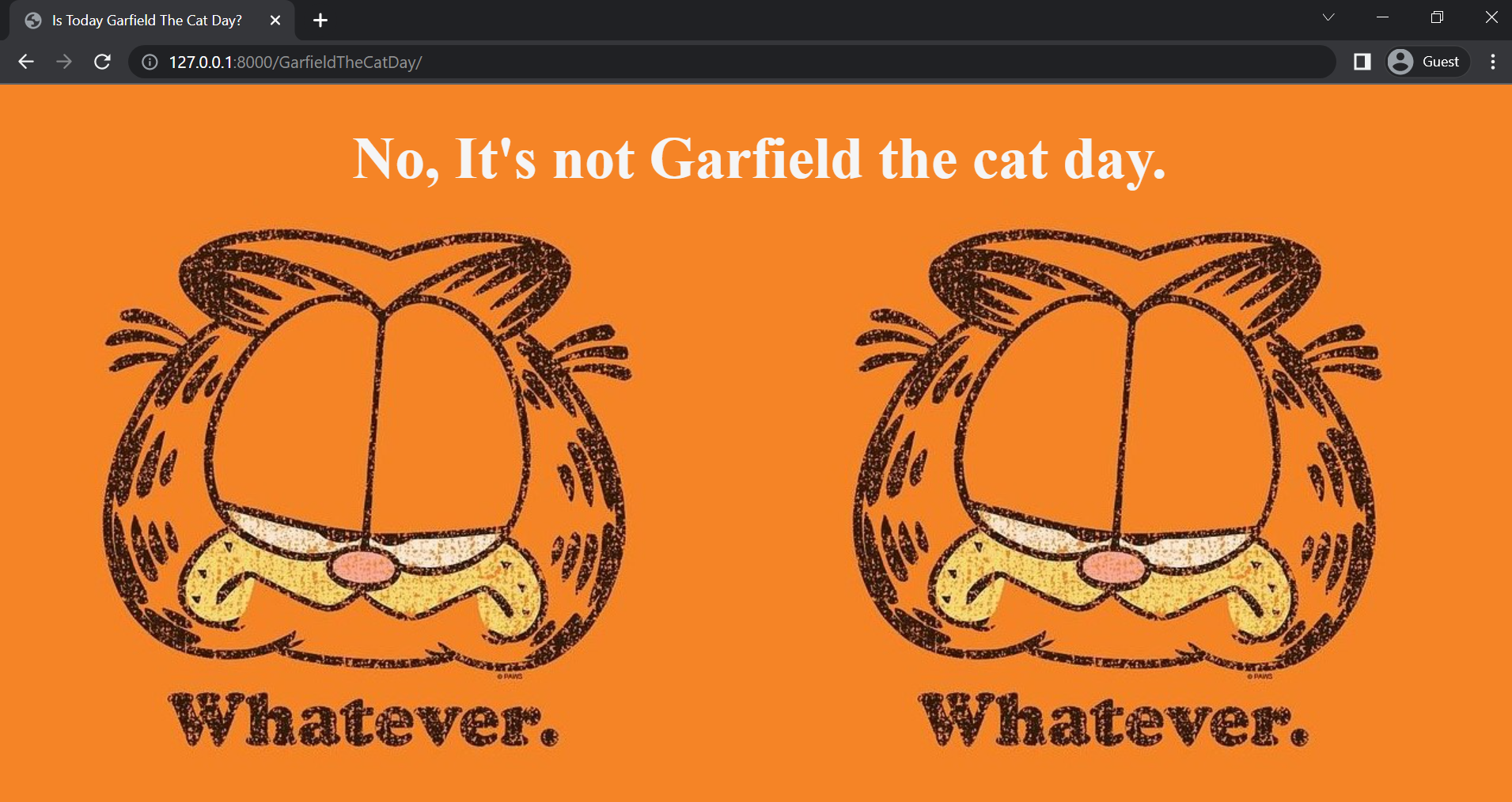 GitHub - kritikataank/garfield-the-cat-day · GitHub