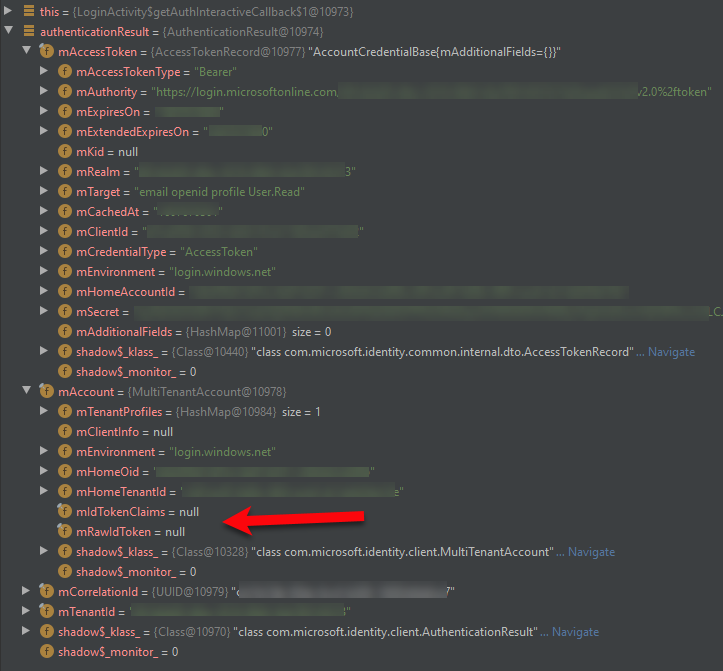 Null Token Id token return null · Issue #1245 · AzureAD/microsoft-authentication ...