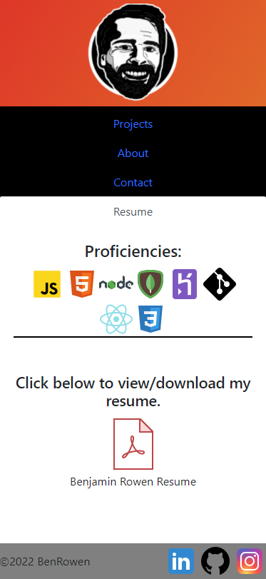 GitHub - Benrowen5/react-portfolio: My portfolio, created using React.