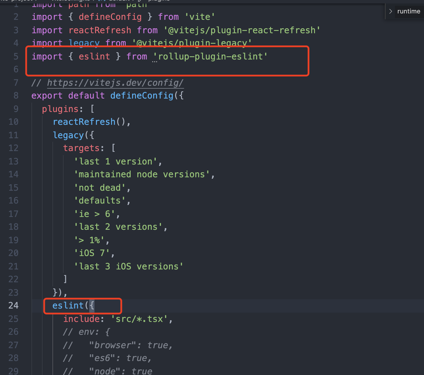 a bug about eslint when runing in the browser · Issue #2336 · vitejs ...