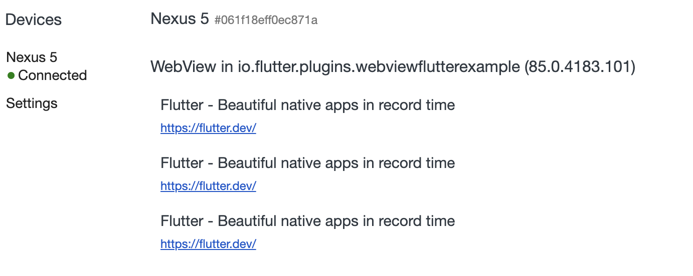レコード webview_flutter] Hybrid Composition fails to dispose native