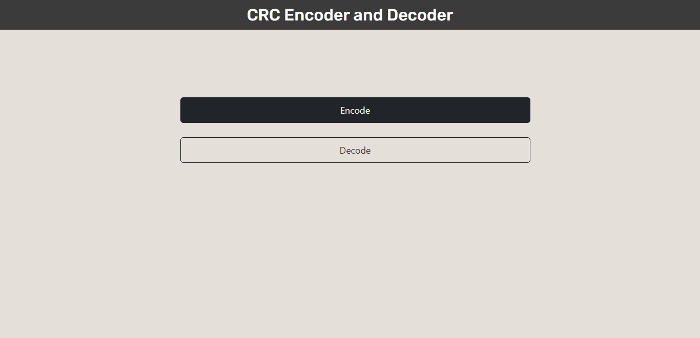 Github perin mangukiya crc encoder decoder