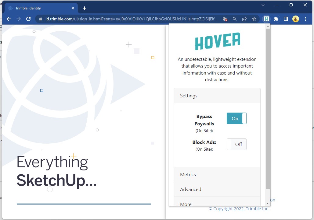 Sketchup / Trimble Blocking login page · Issue 177 · nathan149
